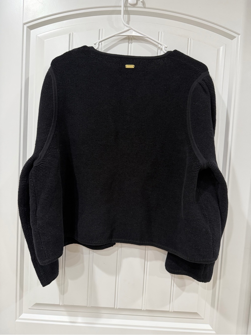 NWOT Barbour Loretta Knit Black Open-Front Lady Jacket with Gold Button Accents - Picture 9 of 9